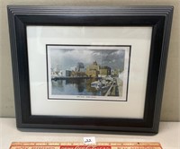 WELL FRAMED SIGNED PRINT OF HALIFAX HARBOUR