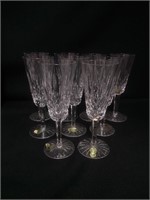 (9) Waterford Crystal Lismore Champagne Flutes