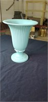 Pretty baby blue vase approx 9 inches tall