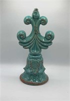 28" Turquoise Pottery Statue Decor
