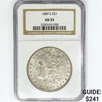 1889-S Morgan Silver Dollar NGC AU55