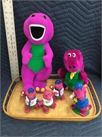Barney Collectibles Tray Lot of 6 Playskool Plush
