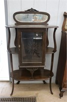 ANTIQUE MINITURE CHINA CABINET/ STAND