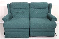 Green Upholstered Double Recliner