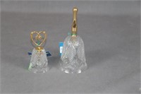 2 Killarney Crystal Glass Bell