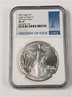 2021 AE Silver Dollar - Graded MS70