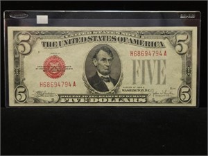 $5 1928E LEGAL TENDER (XF)
