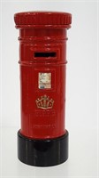 Red & Black Metal Enameled English Mini Post Box