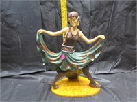 Resin Flapper Girl Figurine 13&1/2" tall x 10&1/2"