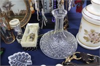 PRESSED GLASS DECANTER