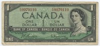 Canada Dollar Bank Note - 1954, Upside Down Face