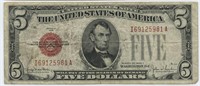 1928-F $5 Red Seal Legal Tender U.S. Note