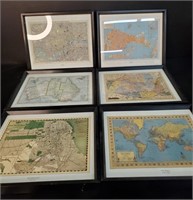 6 Framed Maps