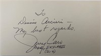 USMC Colonel Jerry Carr signed note