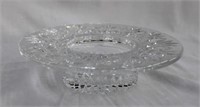 Signed Waterford crystal pillar candle holder 8"