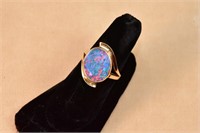 14kt Yellow Gold Fire Opal Ladies Ring