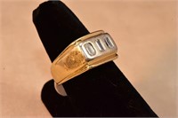 Men's Custom Emerald Cut Triple Diamond Dress Ring