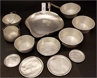 Group of Childs/Doll Aluminum Dishes