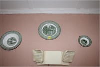 Green decor plate/bowls