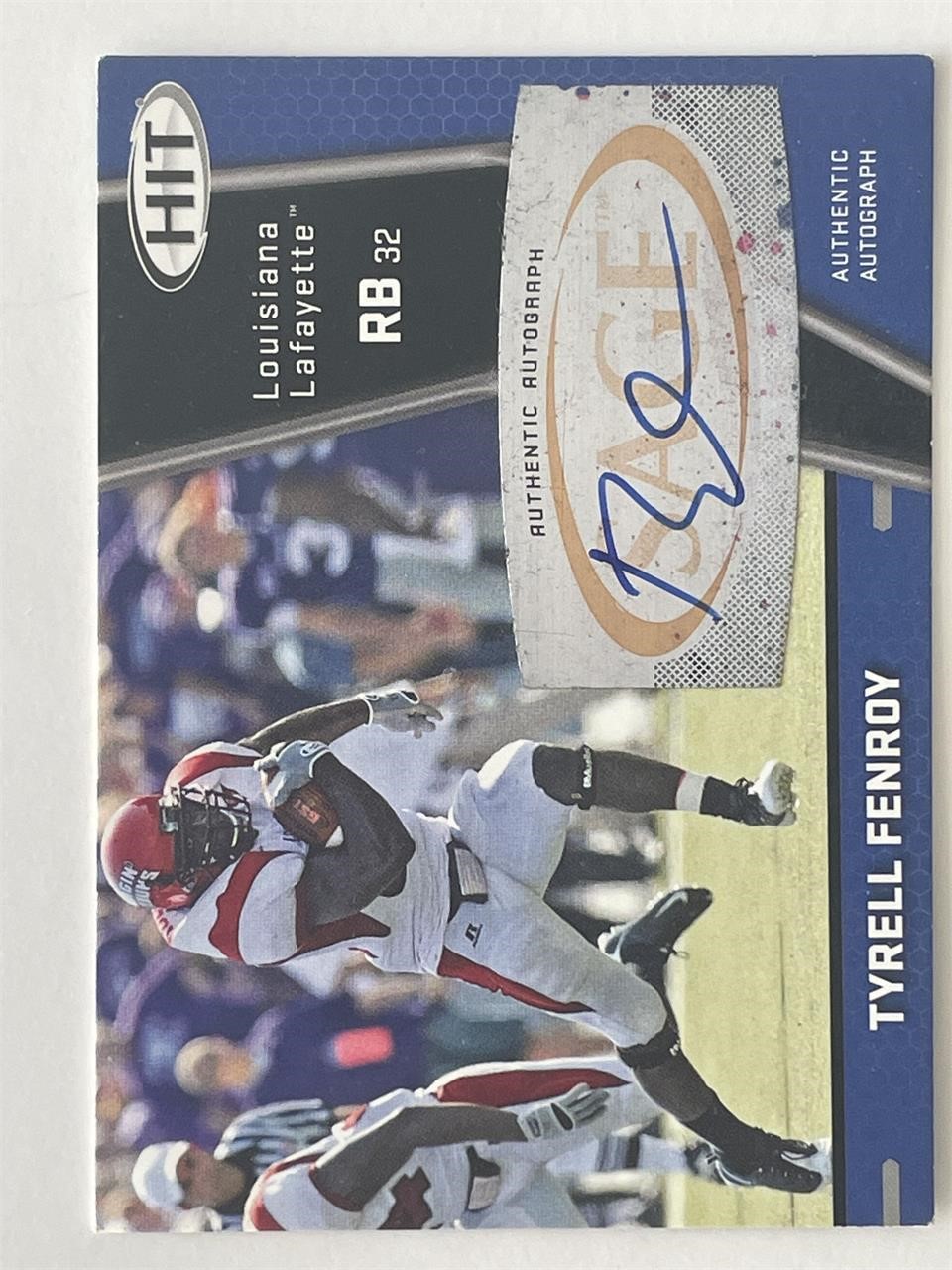Tyrell Fenroy signed autograph card