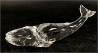 Baccarat Clear Crystal Whale Figurine