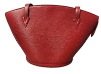 Louis Vuitton Red Epi Saint-Laurent Handbag