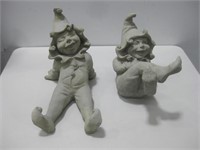 Two Eschbach Stone Elves Yard Decor See Info