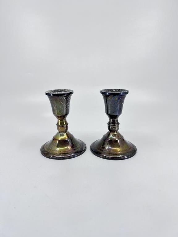 Duchin Sterling Weighted Candle Holders