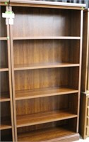 Sturdy  Bookshelf Walnut Stain Adjustable Shelves