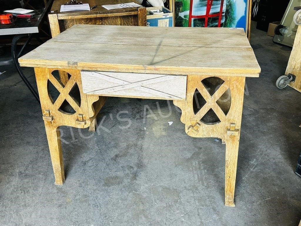 antique oak small mission style desk