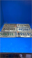 Various years of Indiana license plates