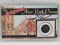 Original NY Penny w/COA