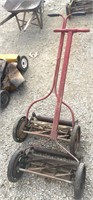 2 vintage manual push mowers