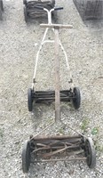 2 vintage manual push mowers