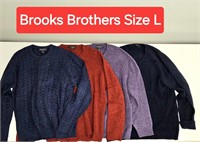 4 Brooks Brothers Sweaters 100% Wool Large