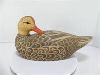 L. LITT 1964 CARVED WOOD DUCK DECOY