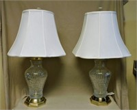 Large Waterford Crystal Table Lamps.