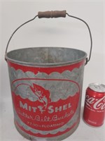 Metal Bucket with Advertisement