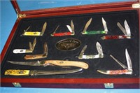 10 KNIFE SET W/ CASE NORTH AMERICAN FISHING CLUB