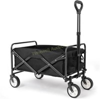 Collapsible Wagon Cart - Heavy Duty (Black)