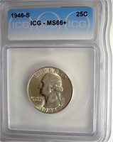 1946-S Quarter ICG MS66+