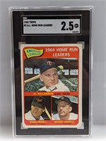 1965 Topps HR Ldrs Killebrew Powell Mantle SGC 2.5