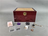 Funeral  Box & Sterling Silver Jewelry