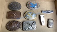 BELT BUCKLES, POCKET KNIFE, LIGHTERS