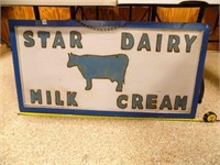 Heavy Built Star Diary Milk Cream Sign