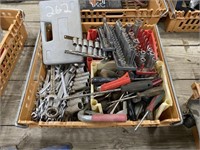 tray full of wrenches and sockets etc...