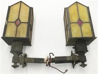 Pair of Arts & Crafts Mission Style Sconces.