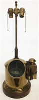 Brass Nautical Compass Lamp.