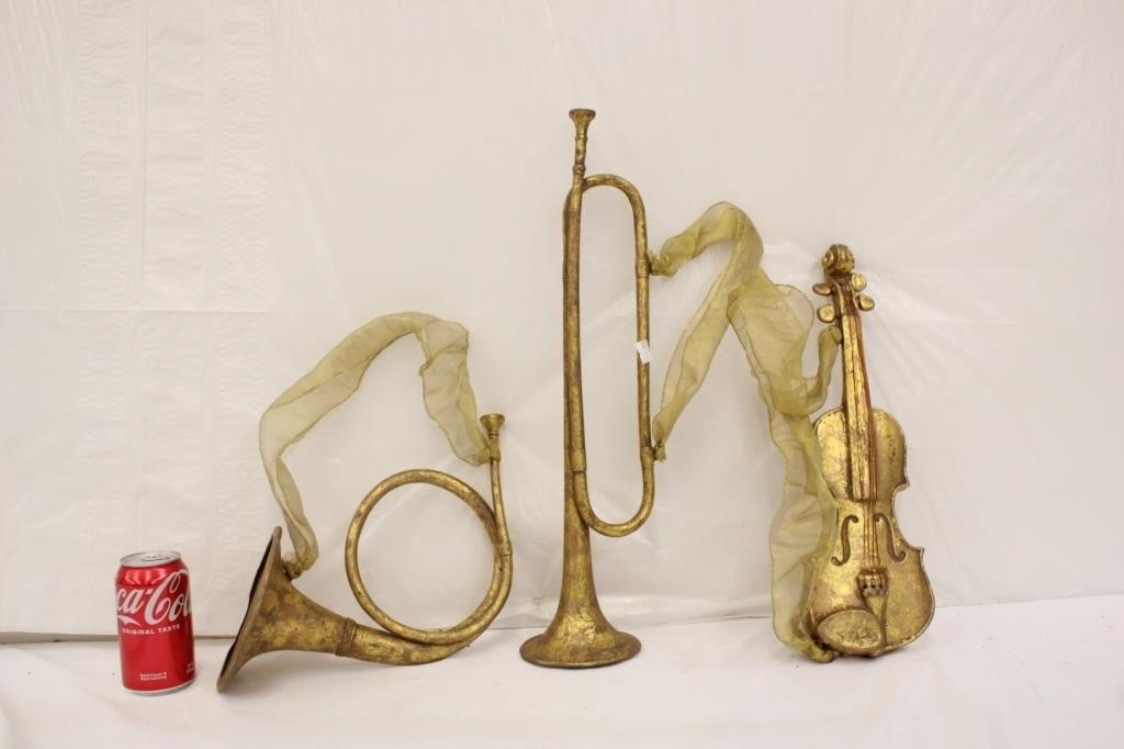 Decorative Gold Color Musical Instruments