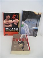 Books:  Fencing, Bruce Lee,and Sword